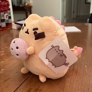 Dino-Pusheen Plush with a Cookie